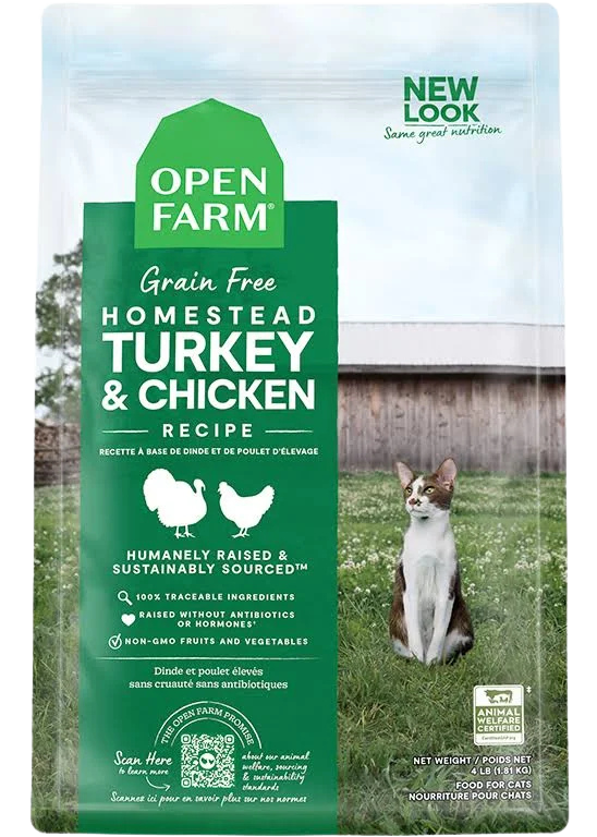 Open Farm Turkey and Chicken 4# for Cats