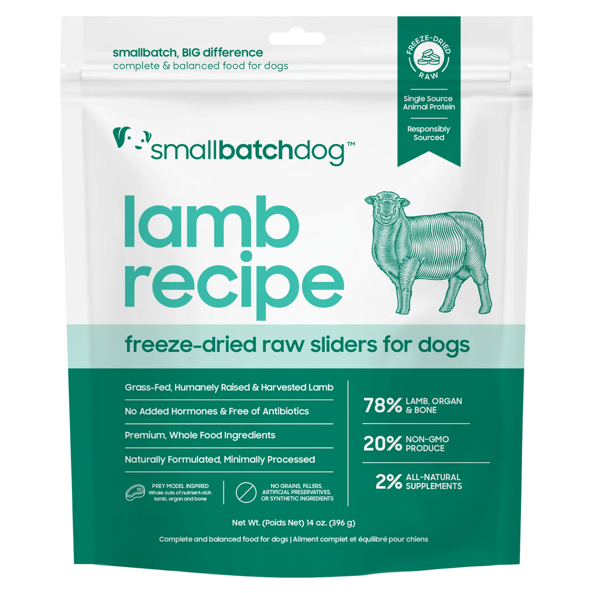 Small Batch Freeze-Dried Lamb 14oz