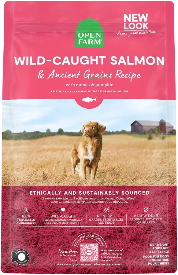 Open Farm Salmon & Ancient Grains Recipe 11# for Dogs