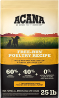 Acana Free Run Poultry 25# for Dogs