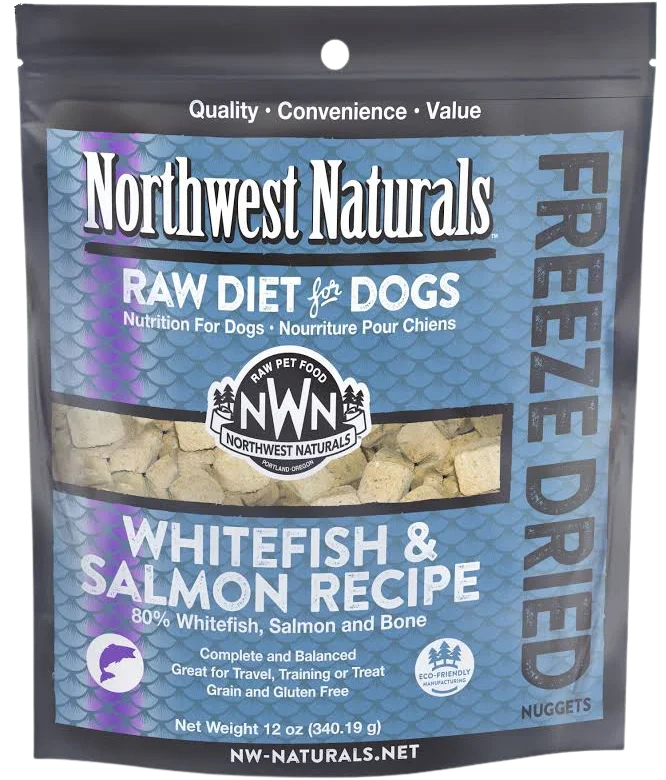 Northwest Naturals Whitefish & Salmon Freeze Dried Nuggets 12oz for Dogs