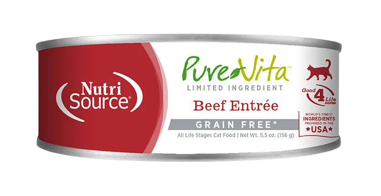 Purevita Beef Entree Grain Free 5oz for Cats