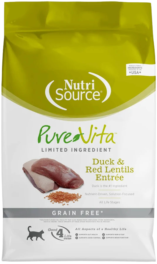 (Nutri Source) PureVita Duck and Lentil 4# for Cats