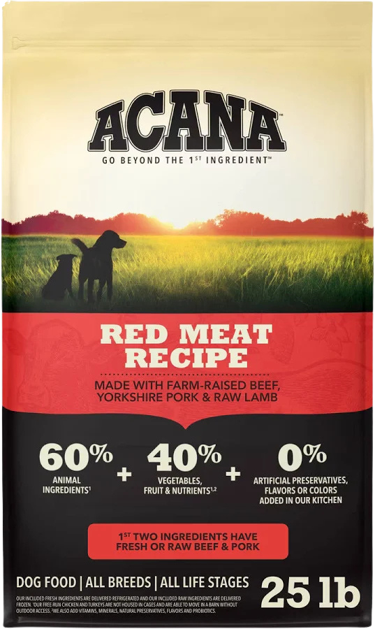 Acana Red Meat Recipe 25# for Dogs