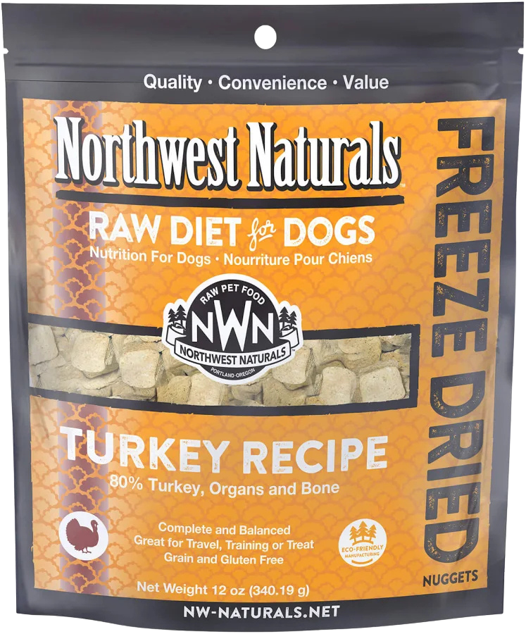 Northwest Naturals Turkey Freeze Dried Nuggets 12oz for Dogs