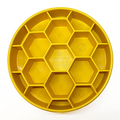 SodaPup Honeycomb Design eBowl Enrichment Slow Feeder Bowl for Dogs Yellow - The Healthy Pet Eugene